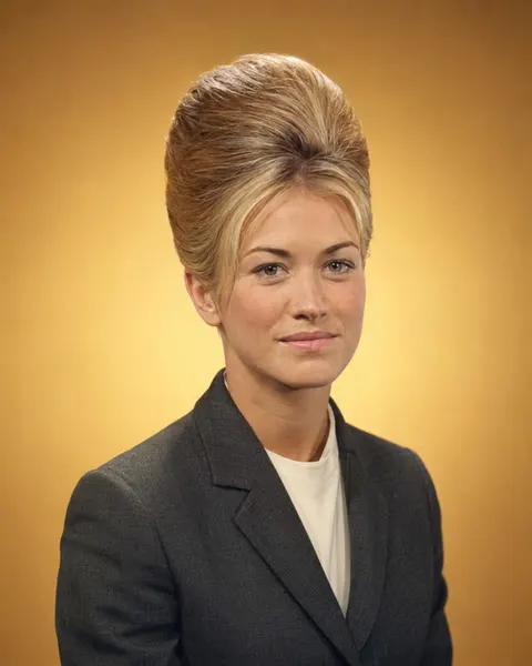 1960s beehive and tailored suit, AI-generated portrait