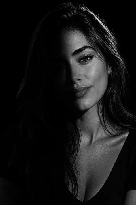 Low-Key Monochrome Chiaroscuro Portrait