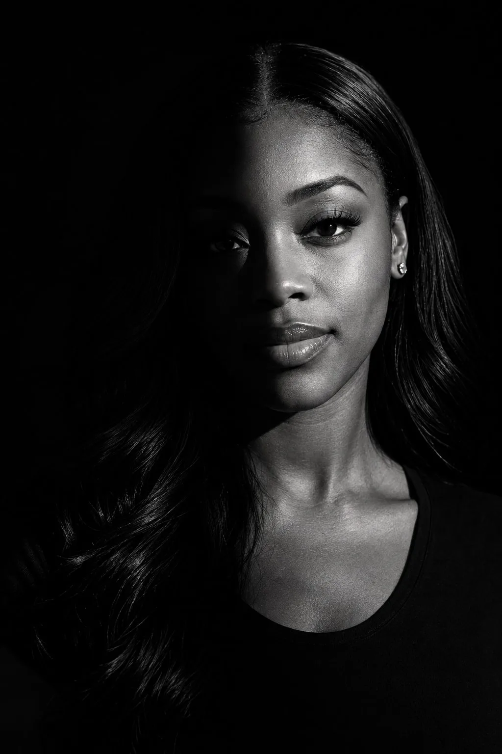 Low-Key Monochrome Chiaroscuro Portrait — 3