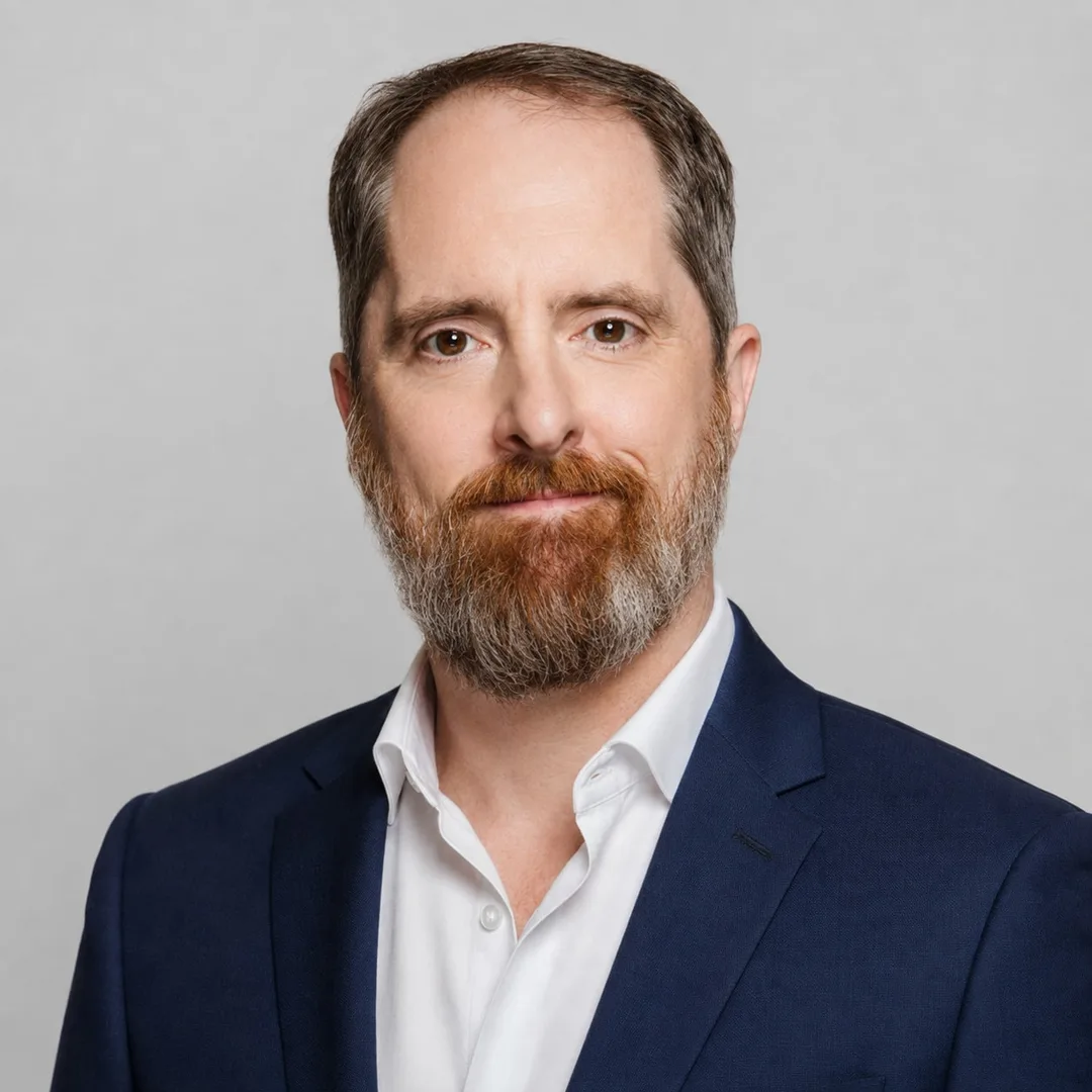 Brendan Hunt — professional headshot, AI-generated portrait